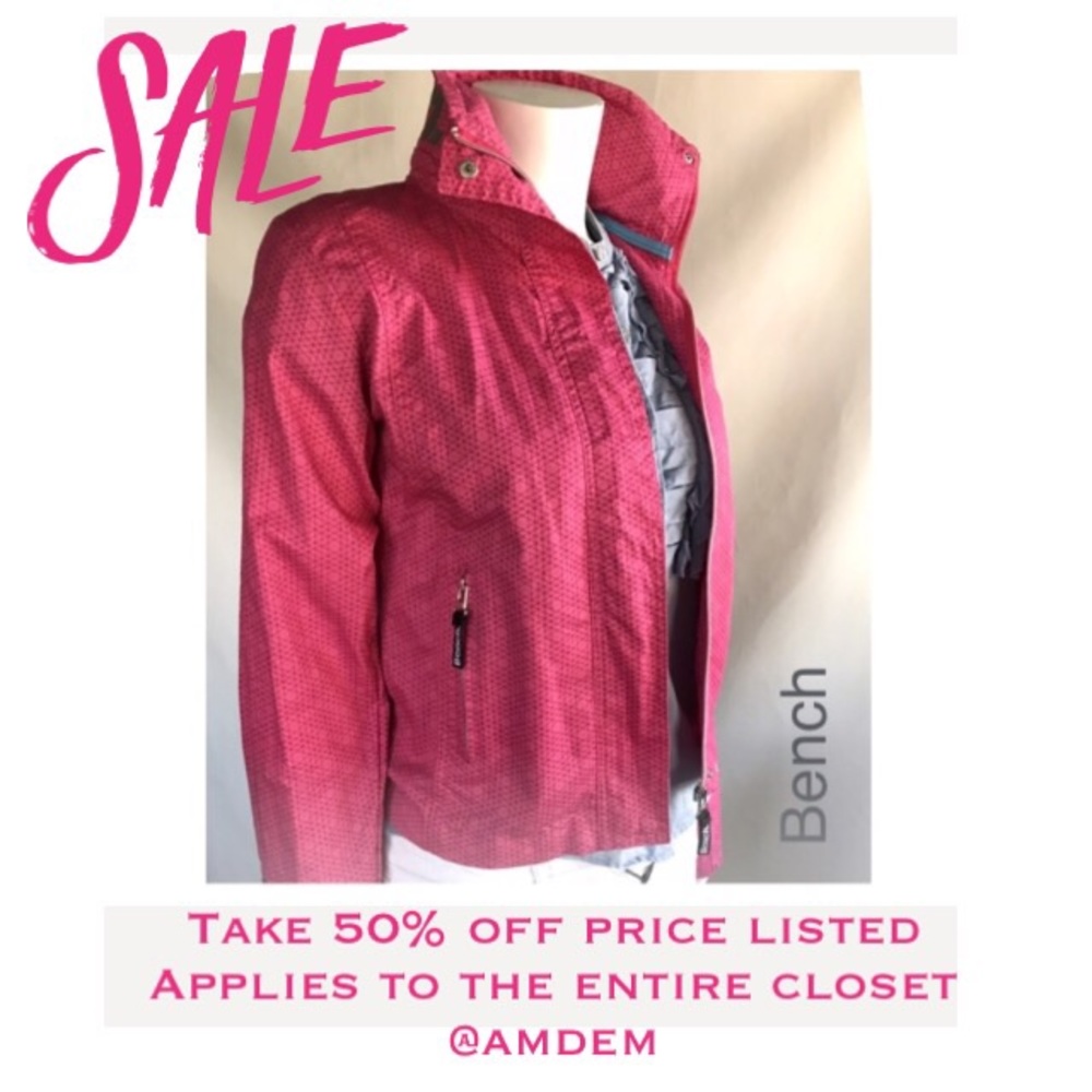 (Sz S) Bench Pink Lightweight BBQ Jacket Hooded